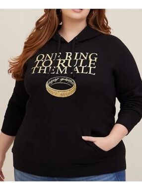 TORRID NWT WARNER BROS. LORD OF THE RINGS COZY FLEECE RAGLAN HOODIE